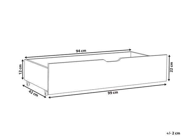 Sengeskuffer Lyst Træ 99 x 42 cm 2 stk Skuffesæt med Hjul til Seng Opbevaring Smart Dybe Rulleskuffer til Underseng Skuffer