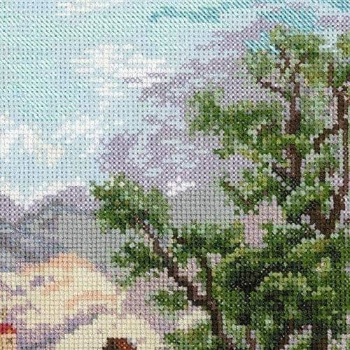 RIOLIS Abbey Shon enVert baserad på sömmen från 1800-talets kors Innehåll i, Bomull, Flerfärgad, 40 x 30 x 0,1 cm
