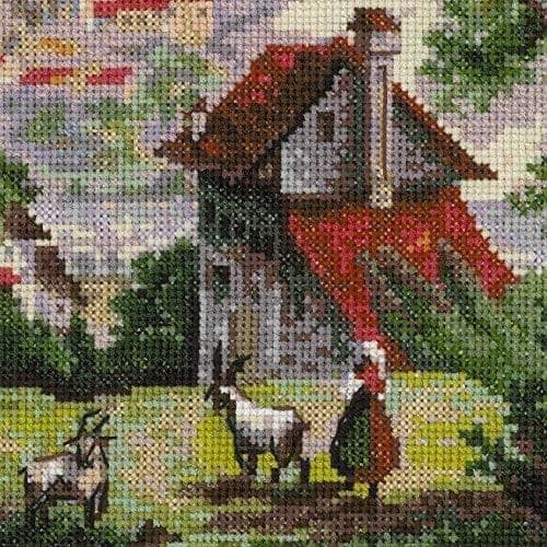 RIOLIS Abbey Shon enVert baserad på sömmen från 1800-talets kors Innehåll i, Bomull, Flerfärgad, 40 x 30 x 0,1 cm