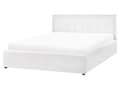 Miniatyrbilde 6 av 11: Seng Ottoman Hvit Boucle 160 x 200 cm Polstret Ramme Teddy med Sengegavl