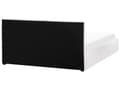 Miniatyrbilde 8 av 11: Seng Ottoman Hvit Boucle 160 x 200 cm Polstret Ramme Teddy med Sengegavl