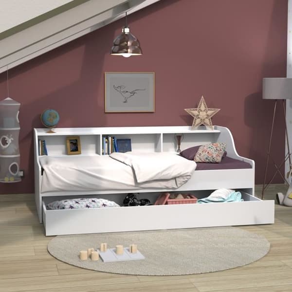 Litet barn - LAÏBA KIDS - Drömmarnas galax - 90x190 cm - Vit - Med förvaring