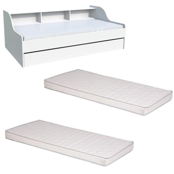 Lit Enfant - Laïba Kids - DodoKid - 2 Madrasser 90x190 - Trä - Med Lådor