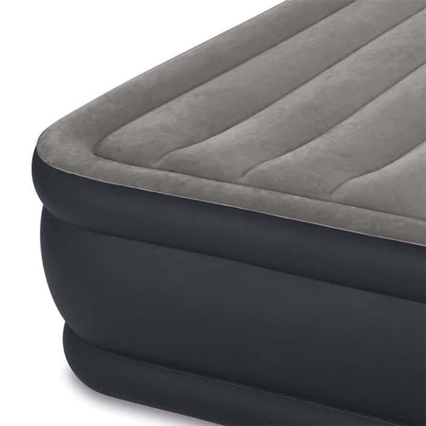 Luftmadrass - INTEX - Fiber Tech Luxe - 2 platser - Elektrisk pump - Blå