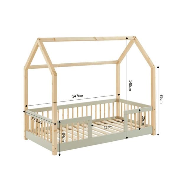 Liten koja med barriärerna Utforskare Elfenben 70x140 - Laïba Kids