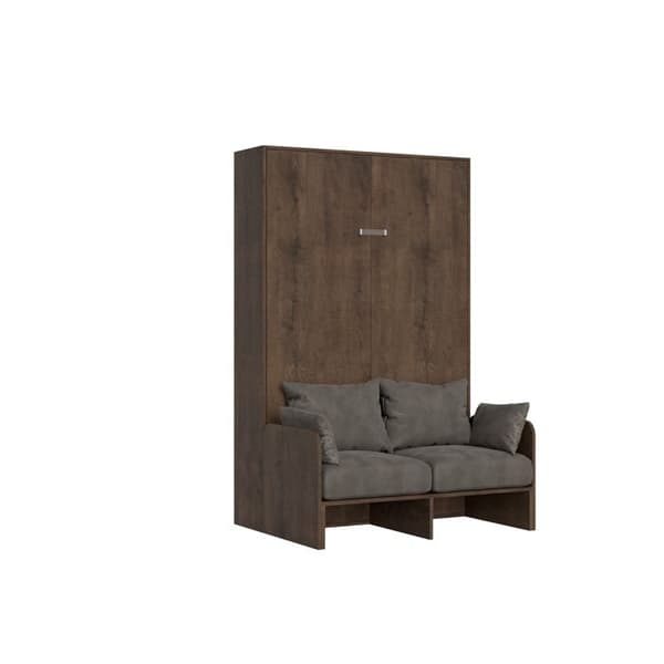 Vertikalt nedfällbart säng 140 - Itamoby - Kentaro - Inbyggd soffa - Valnöt - 2 platser