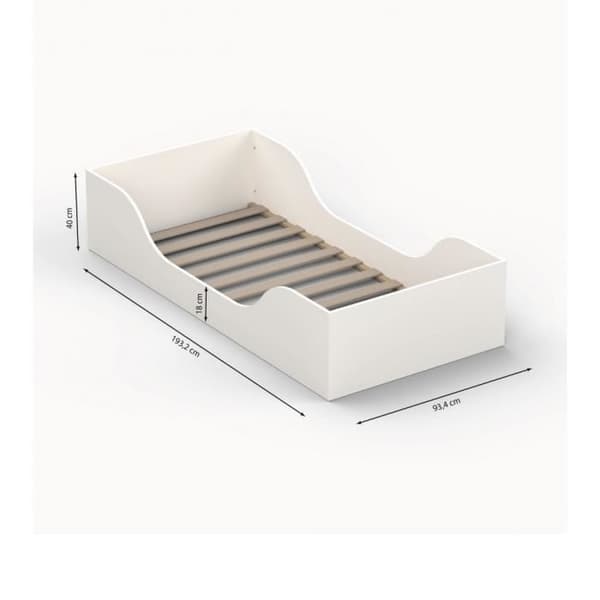 Pack DreamStart Lit 90x190 med madrass 90x190 Vit - Laïba Kids