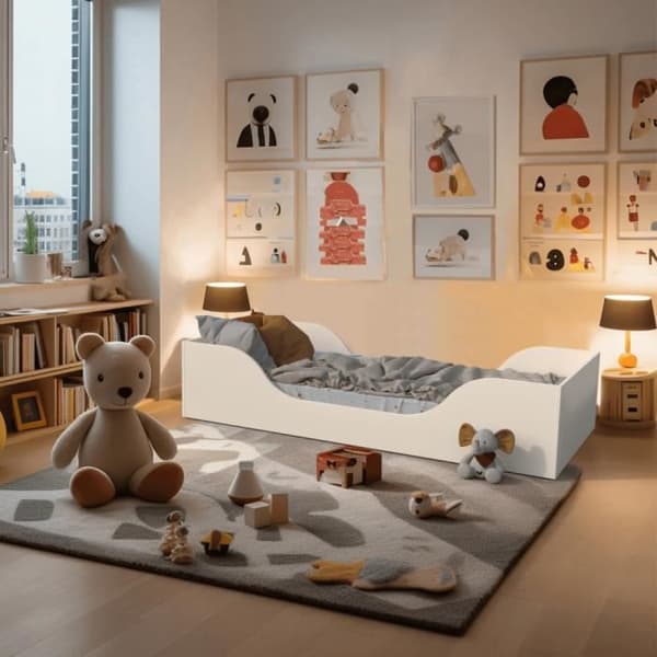 Pack DreamStart Lit 90x190 med madrass 90x190 Vit - Laïba Kids