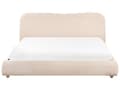 Miniatyrbilde 7 av 11: Seng med Oppbevaring Lys Beige Bouclé 180 x 200 cm Sengegavl Minimalistisk Stil Dobbeltseng Soverom
