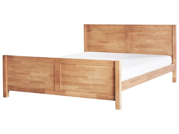 Dobbeltseng Gummi Lyst Tre 180 x 200 cm med Sengegavl Minimalistisk Rustikk Stil