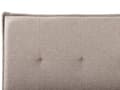 Miniatyrbilde 9 av 11: Dobbeltseng Taupe Lin 180 x 200 cm Svarte ben Sengegavl Lamellbunn Vannavvisende stoff Moderne design Sengeramme Soverom