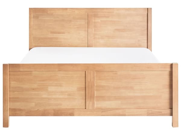 Dobbeltseng Gummi Lyst Tre 140 x 200 cm med Sengegavl Minimalistisk Rustikk Stil
