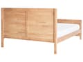 Miniatyrbilde 5 av 11: Dobbeltseng Gummi Lyst Tre 140 x 200 cm med Sengegavl Minimalistisk Rustikk Stil