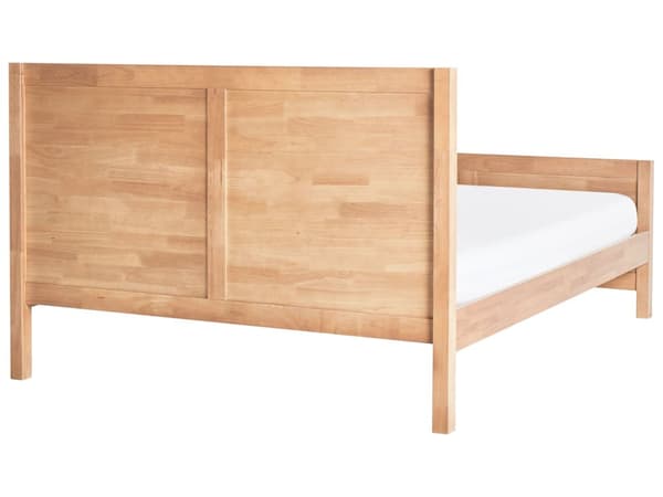 Dobbeltseng Gummi Lyst Tre 140 x 200 cm med Sengegavl Minimalistisk Rustikk Stil