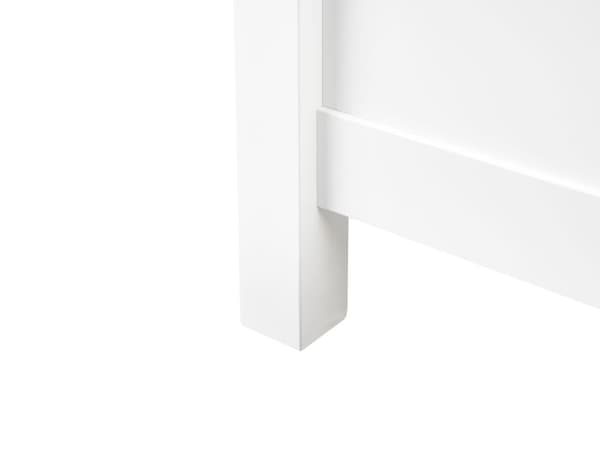 Dobbeltseng Gummi Hvit Tre 160 x 200 cm med Sengegavl Minimalistisk Rustikk Stil