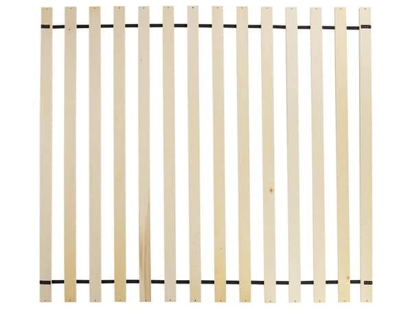 Dobbeltseng Gummi Hvit Tre 160 x 200 cm med Sengegavl Minimalistisk Rustikk Stil