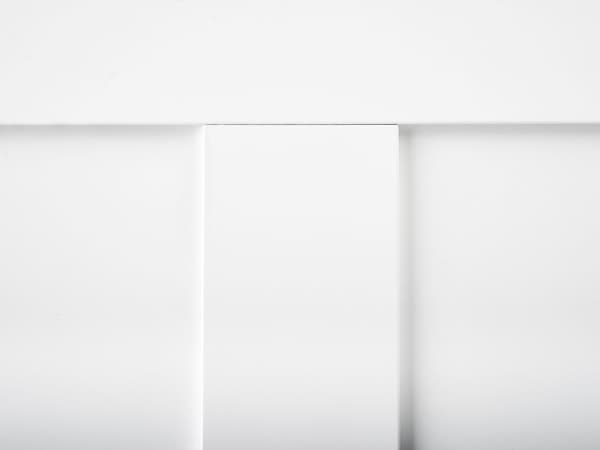 Dobbeltseng Gummi Hvit Tre 160 x 200 cm med Sengegavl Minimalistisk Rustikk Stil