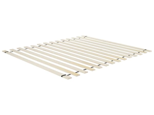 Dobbeltseng Off-white Lin 160 x 200 cm Svarte ben Sengegavl Lamellbunn Vannavvisende stoff Moderne design Sengeramme Soverom