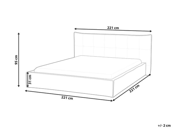 Dobbeltseng Grønn Lin 180 x 200 cm Svarte ben Sengegavl Lamellbunn Vannavvisende stoff Moderne design Sengeramme Soverom