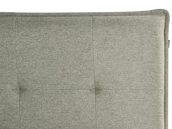 Dobbeltseng Grønn Lin 180 x 200 cm Svarte ben Sengegavl Lamellbunn Vannavvisende stoff Moderne design Sengeramme Soverom