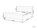 Miniatyrbillede 3 af 11: Seng Hvid Boucle 160 x 200 cm Ribbet Dobbeltseng med Sengegavl To Mands Kvalitetseng Sengeramme Moderne Design