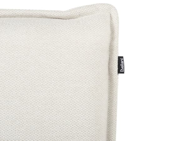 Seng Off White Boucle 180 x 200 cm Dobbeltseng med Sengegavl To Mands Kvalitetseng Uden Ben Sengeramme Moderne Design