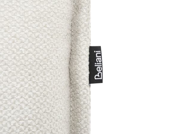 Seng Off White Boucle 180 x 200 cm Dobbeltseng med Sengegavl To Mands Kvalitetseng Uden Ben Sengeramme Moderne Design