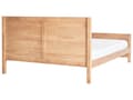 Miniatyrbillede 5 af 11: Seng Lyst Træ 160 x 200 cm Klassisk Dobbeltseng med Sengegavl To Mands Høj Sengeramme Minimalistisk Design Træseng