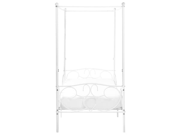 Himmelssäng Vit Metall 90 x 200 cm Enkelsäng Retro Dekorativ