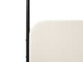 Miniatyrbilde 8 av 11: Sengeramme med Baldakin Svart Metall Off White Boucle Trekk 160 x 200 cm Retro Minimalistisk