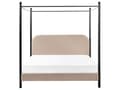 Miniatyrbilde 5 av 11: Sengeramme med Baldakin Svart Metall Taupe Boucle Trekk 160 x 200 cm Retro Minimalistisk