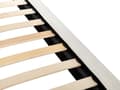 Miniatyrbilde 8 av 11: Sengeramme 180 x 200 cm Off-White Boucle Tufted Sengegavl Metallben Moderne Design
