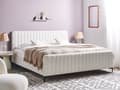 Miniatyrbilde 2 av 11: Sengeramme 180 x 200 cm Off-White Boucle Tufted Sengegavl Metallben Moderne Design