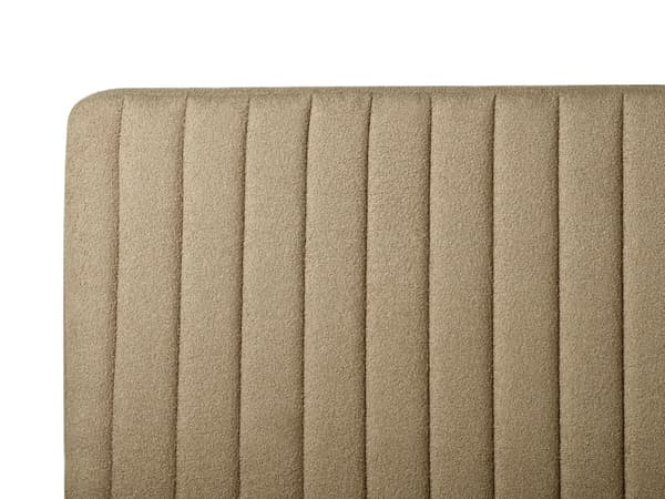 Sengeramme 180 x 200 cm Taupe Boucle Tufted Sengegavl Metallben Moderne Design