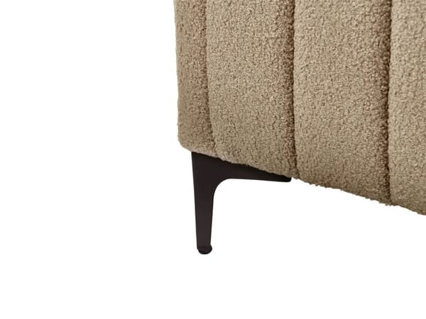 Sengeramme 180 x 200 cm Taupe Boucle Tufted Sengegavl Metallben Moderne Design