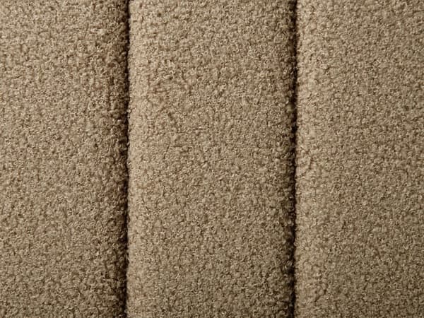 Sengeramme 180 x 200 cm Taupe Boucle Tufted Sengegavl Metallben Moderne Design