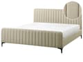 Miniatyrbilde 1 av 11: Sengeramme 180 x 200 cm Beige Boucle Tufted Sengegavl Metallben Moderne Design