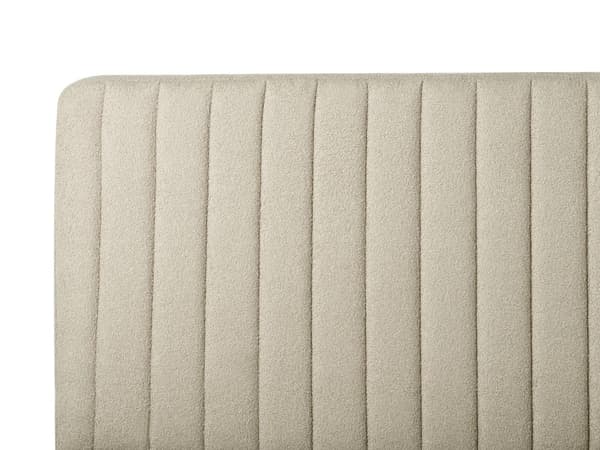 Sengeramme Beige Boucle 160 x 200 cm Tuftet Sengegavl Metallben Moderne Design