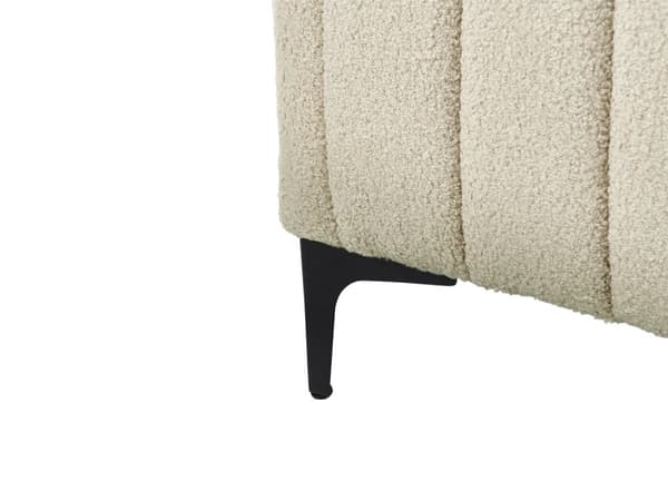 Sengeramme Beige Boucle 160 x 200 cm Tuftet Sengegavl Metallben Moderne Design