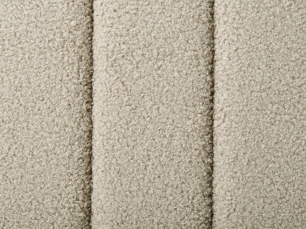 Sengeramme Beige Boucle 160 x 200 cm Tuftet Sengegavl Metallben Moderne Design