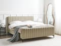 Miniatyrbilde 2 av 11: Sengeramme Beige Boucle 160 x 200 cm Tuftet Sengegavl Metallben Moderne Design