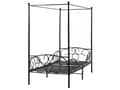 Miniatyrbillede 4 af 9: Enkeltseng Sort Metal 90 x 200 Enkeltmandsseng Teenageseng Pige Seng Moderne Himmelseng Sengeramme Metalseng