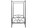 Miniatyrbillede 5 af 9: Enkeltseng Sort Metal 90 x 200 Enkeltmandsseng Teenageseng Pige Seng Moderne Himmelseng Sengeramme Metalseng