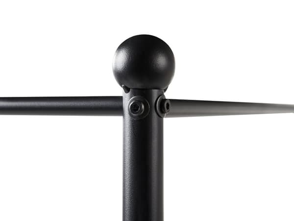 Enkeltseng Sort Metal 90 x 200 Enkeltmandsseng Teenageseng Pige Seng Moderne Himmelseng Sengeramme Metalseng