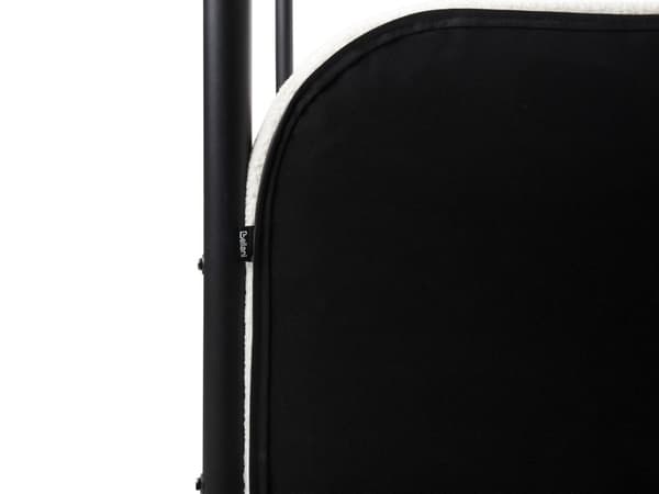 Himmelseng Hvid Boucle 160 x 200 cm Moderne Dobbeltseng Baldakin To Mands Høj Sengeramme Minimalistisk Design Metal Seng