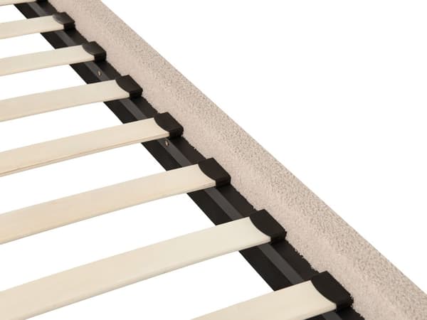 Himmelseng Taupe Boucle 180 x 200 cm Moderne Dobbeltseng Baldakin To Mands Høj Sengeramme Minimalistisk Design Metal Seng
