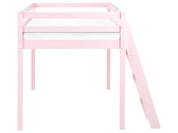 Barnsäng Rosa Furuträ 90 x 200 cm med Spjälram Säng för Småbarn