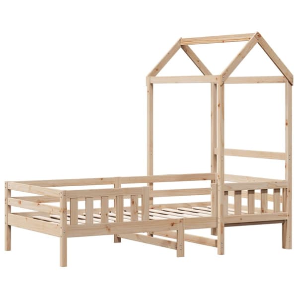 Sängram med tak 90x200 cm massiv furu