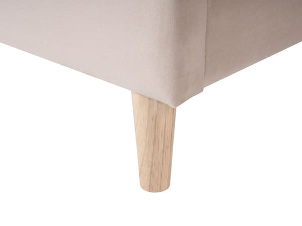 Seng Beige Fløyel 90 x 200 cm Sengegavl Moderne og tradisjonell stil Barnerom Barneseng
