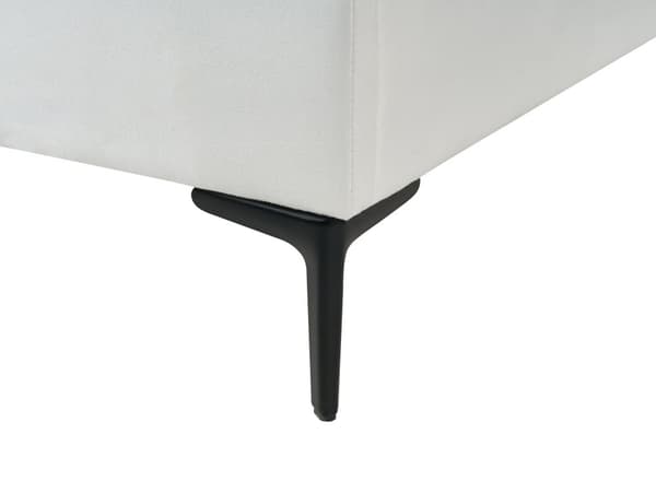Seng Hvit Fløyel 90 x 200 cm Sengegavl LED-lys Moderne og tradisjonell stil Barnerom Barneseng